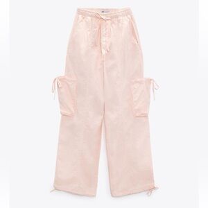 Zara Light Pink Parachute Pants / Size S